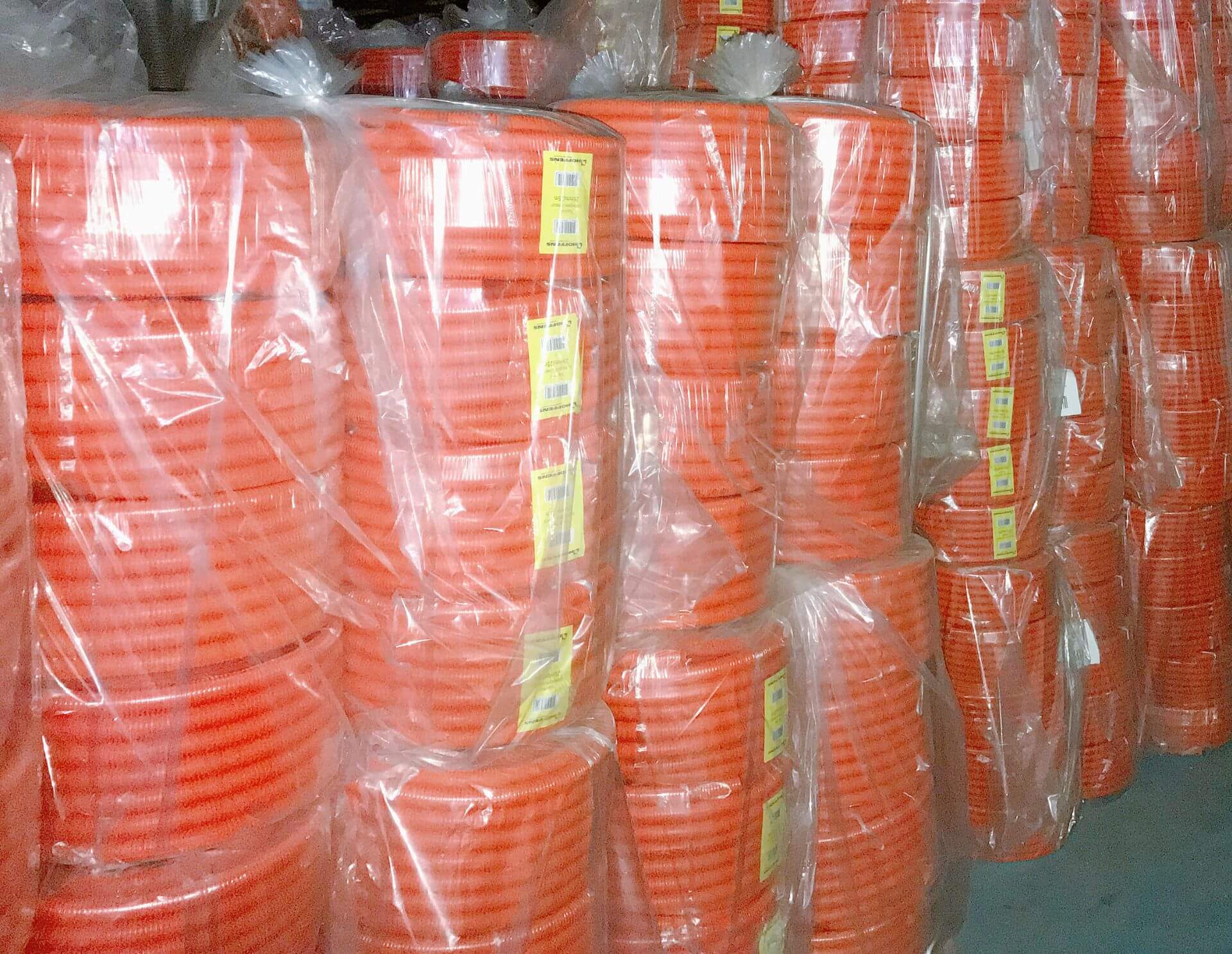 Wrapping flexible conduit plastic bag